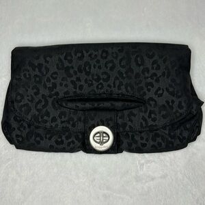 Baggalini Black Clutch Handbag Animal Print